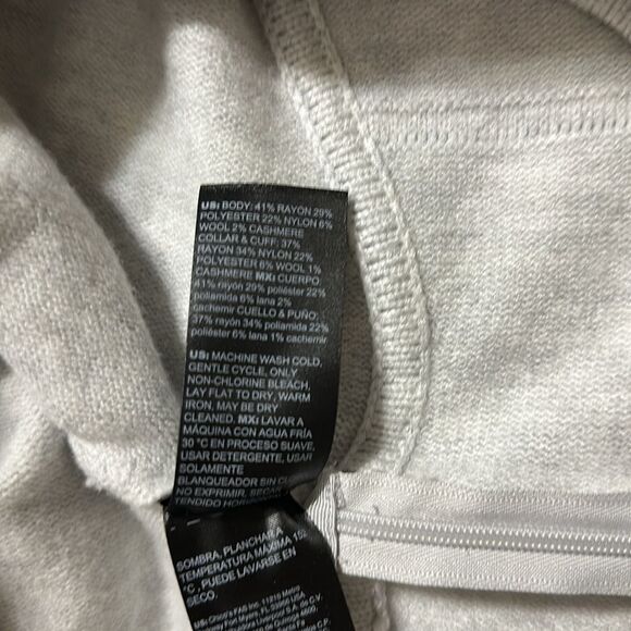 WHBM XL Heather Gray Lunar Corset Style Dolman Sleeve Pullover Sweater - Picture 16 of 16